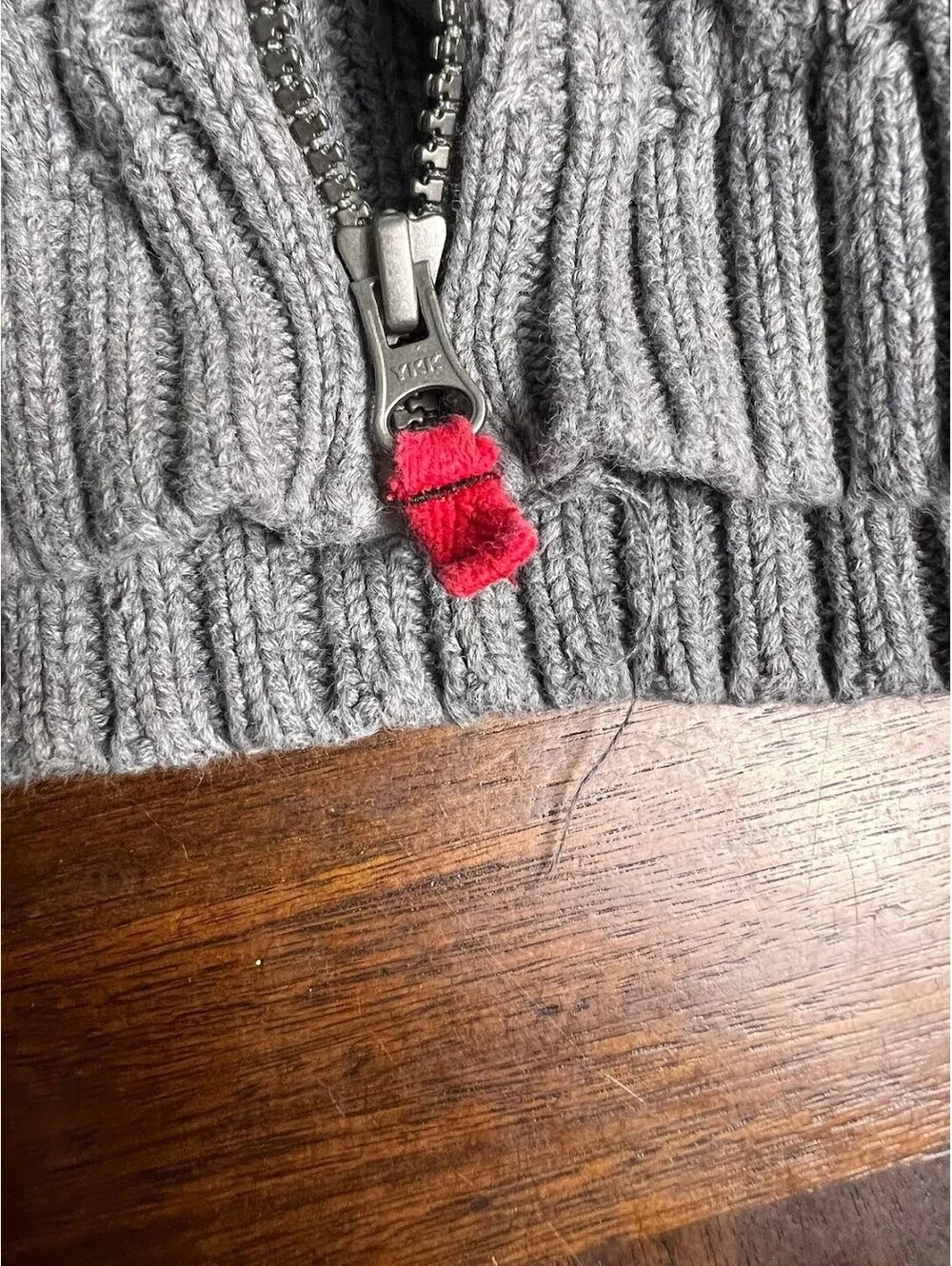 Carter's Gray Cable Knit Sherpa-Lined Zip Sweater 2T